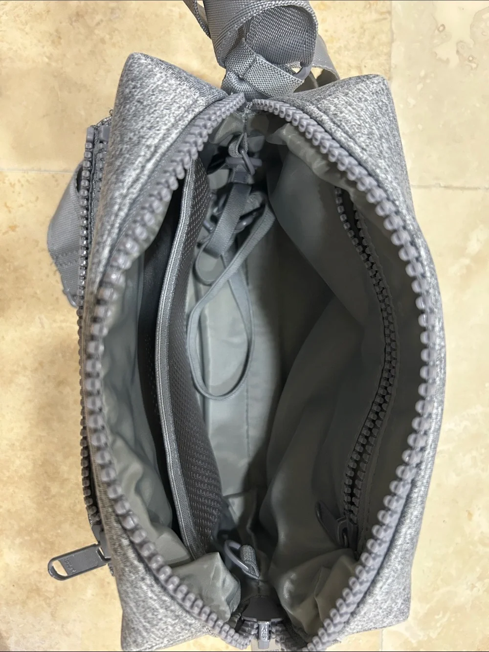 Dagne Dover Heather Gray Messenger Crossbody